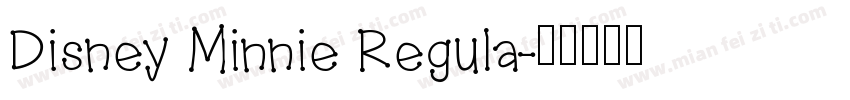 Disney Minnie Regula字体转换